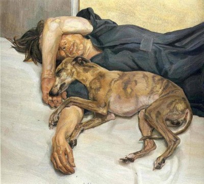 Doble portrair (Lucien Freud, 1986, óleo sobre tela)